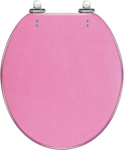 Toiletbril Hars - Ronde Deksel - Badkamer Vernieuwen - Langzaam Sluiten - 419 x 368 cm - Roze Patroon