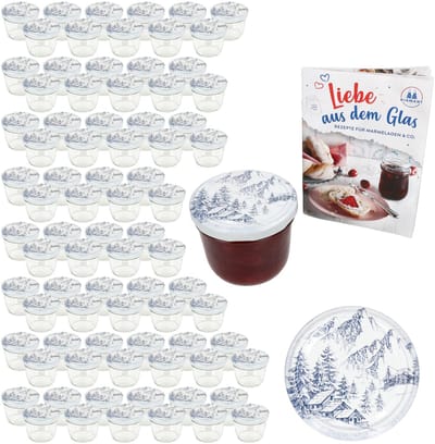 Set van 100 bekers 230 ml To 82 Alpine deksel incl. receptenboekje