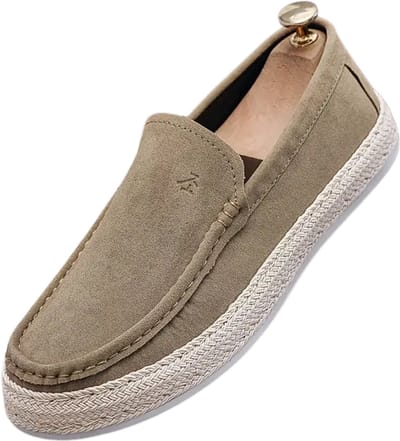 Bovista Loafers Heren - Met Hak - Herenschoenen - Instappers - Khaki - Maat 39.5