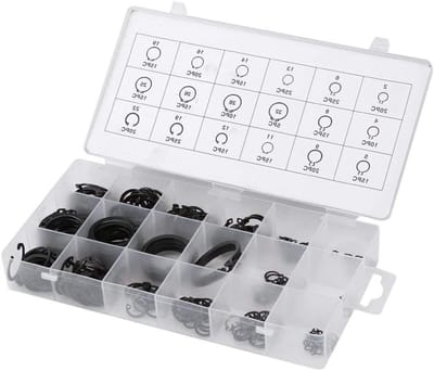 300-delige Snap Ring Kit met E-Clip en Retaining Rings - Externe Ringen Set voor Diverse Toepassingen