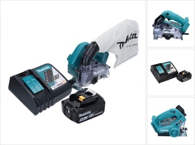 Makita DCC 500 RT1 accu-diamantslijper 18 V 125 mm borstelloos + 1x oplaadbare accu 5.0 Ah + lader