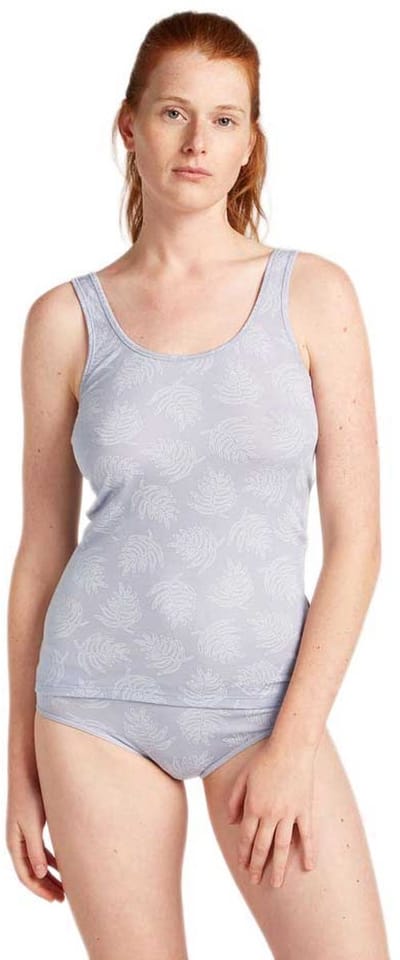 Icebreaker Merino 150 Siren Fresh Ferns Aop Mouwloos Basislaag Grijs S Vrouw
