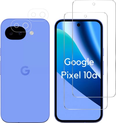 Screenprotector geschikt voor Google Pixel 10A - 2 stuks Beschermglas van glas Transparante glazen schermbeschermfolie + 2 stuks Camera Protector