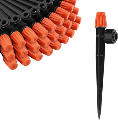 30 Stuks Verstelbare Druppelirrigatie Sproeiers 360° voor 1/4 inch Tuinslangen