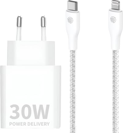 30w Snellader geschikt voor iPhone - Lightning naar usb-C - Oplaadkabel geschikt voor iPhone 14/13/12/11/X - 2 Meter