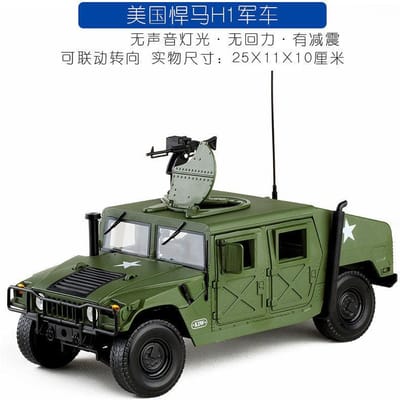 1:18 Hummer H1 Hmmwv M1025 4x4 Militair Hoge Mobiliteit Tactisch Off-Road Voertuig Legering Metaal Diecast Modelauto Huis Trendy & Bureau