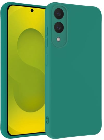 Hoesje - Geschikt voor Samsung Galaxy S25 Edge - Sterk & Shockproof - Hoes Cover - Siliconen Case - Telefoonhoesjes - Donkergroen