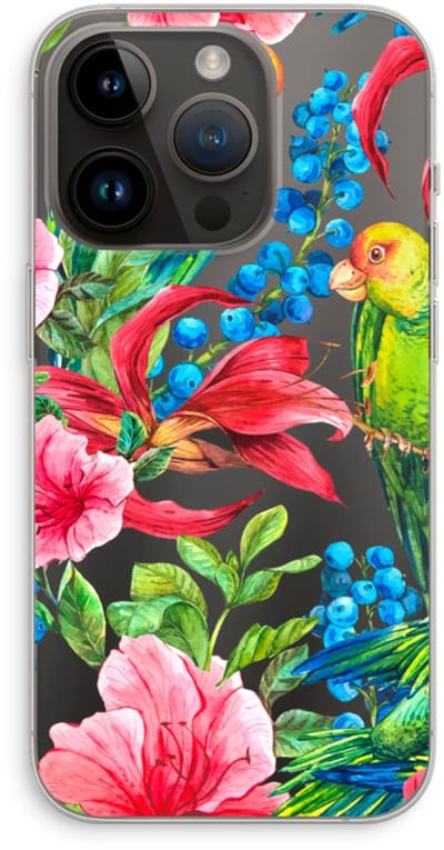 Case Company® - Hoesje geschikt voor iPhone 14 Pro hoesje - Papegaaien - Soft Cover Telefoonhoesje - Bescherming aan alle Kanten en Schermrand