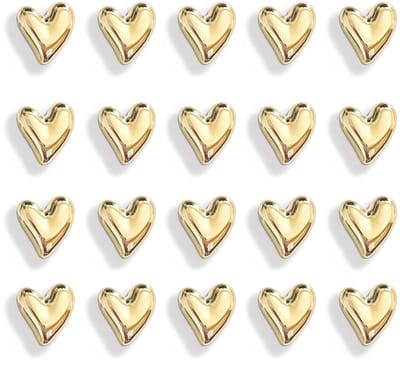Dailygoods- Koelkastmagneten 20 Stuks - Gouden Hartmagneten - Decoratieve Magneten - 3D Magneten - Sterke Hechtkracht - Hoogwaardige Hars - Decoratiemagneten