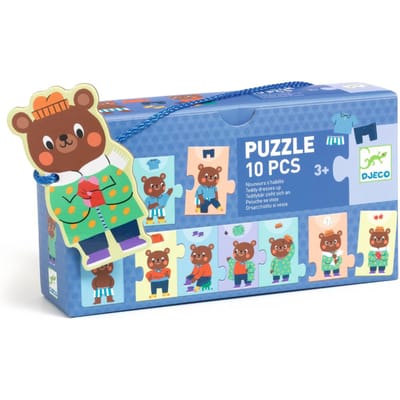 DJECO puzzel Teddy kleedt zich aan 3 jr / 10 stks