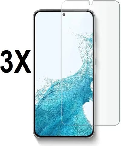 Screenz® - Screenprotector geschikt voor Samsung Galaxy S23 - Tempered glass Screen protector geschikt voor S23 - Beschermglas - Glasplaatje - Met opening voor camera - 3 stuks
