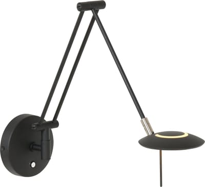Wandlamp | 52 cm | zodiac LED | LED | zwart | kunststof en metaal | modern