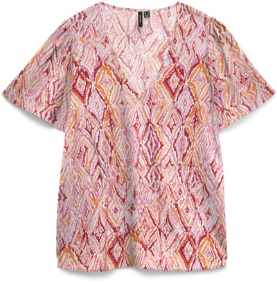 VERO MODA - VMEASY JOY V-NECK SS BLOUSE WVN GA - Dames - T-shirts