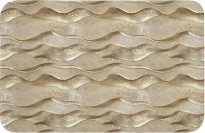 WC mat 60x40 cm - Antislip - Golven - Patroon - Goud - Toiletmat - Vloermat - Douchemat - Toilet tapijt - Toiletmatten