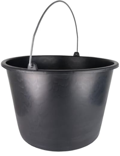 Kunststof Bouwemmer 12 Liter - Zwart - Multifunctionele Emmer voor Bouw en Tuin