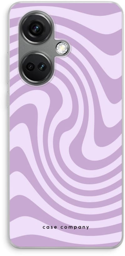 Case Company® - Hoesje geschikt voor OnePlus Nord CE 3 hoesje - Swirl Paars - Soft Cover Telefoonhoesje - Bescherming aan alle Kanten en Schermrand
