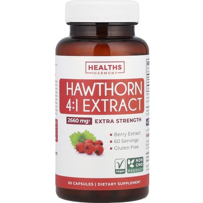 Healths Harmony, Aubépine 4:1 Extrait, 2 660 mg, 60 Capsules