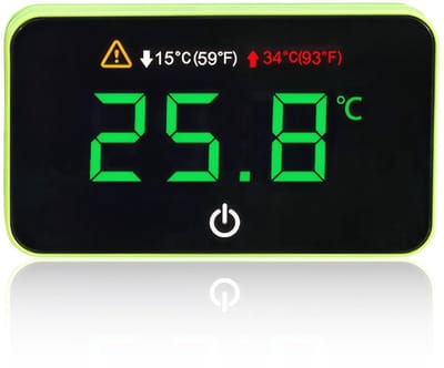 Digitale Aquariumthermometer voor Nauwkeurige Watertemperatuurmeting - Draadloze Tankthermometer voor Zoetwater en Zeeaquaria