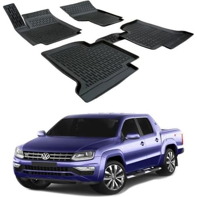 SCOUTT Vloermat Volkswagen Amarok (2010-2016) - Premium Rubber - 3D - Waterbestendig zwart