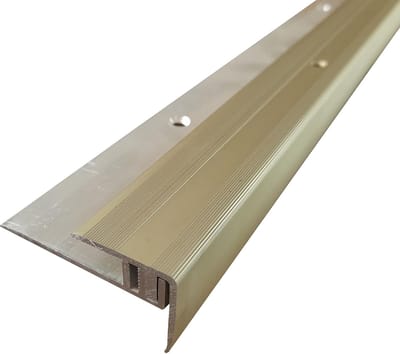 Vloerprofiel - Afwerkingsprofiel - Vloer afwerking - Automatisch hoogte verstelbaar - 100 cm lang - Goud licht