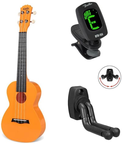 Korala PUC-20 bundel Concert Ukulele Polycarbonaat Oranje