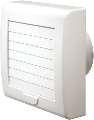 Luchtventilator - Afzuiger Automatisch - Badkamer Ventileren - Geluidsarm 33dB - 100mm Gat - Wit