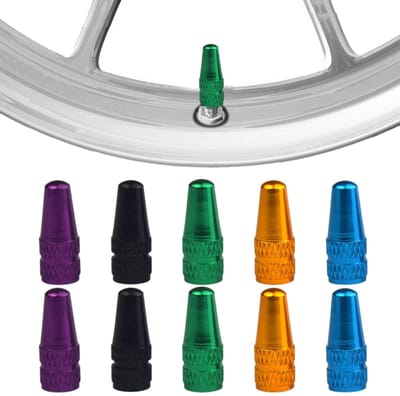 Dailygoods- Fietsventielen 10 Stuks - Ventieldoppen Fiets - Antislip Bescherming - Hoogwaardig Plastic - Vervanging en Bescherming