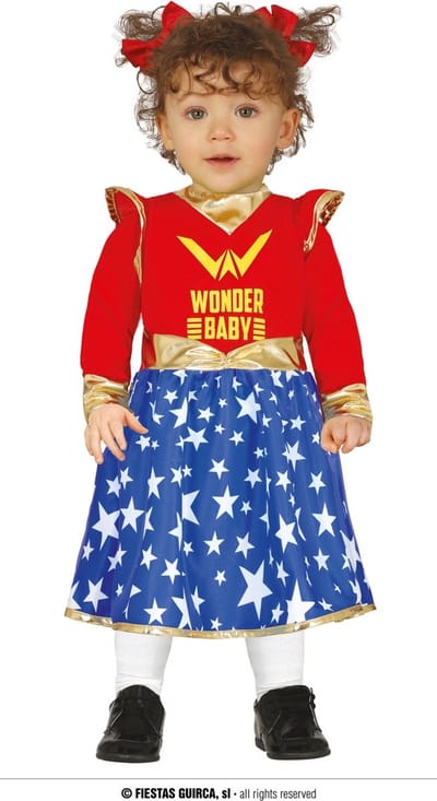 Fiestas Guirca - Baby jurk superheld star 12-18 maanden - Carnavalskleding - Carnaval - carnavalskleding 2027 - Carnaval kostuum