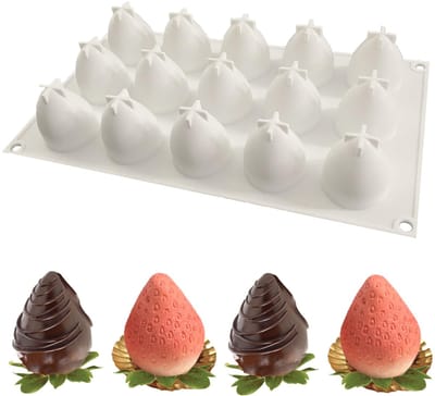 Unyqoos® Flexibele siliconen bakvorm voor creatieve 3D aardbei desserts en taarten
