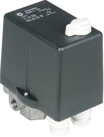 Professionele compressor drukschakelaar - CONDOR MDR 3 - 11 bar - 400 V - 7,5 kW - 6,3-10 A - met aan/uit schakelaar Aircraft CONDOR MDR 3 6.3-10