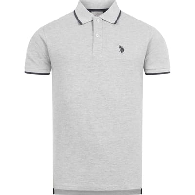 U.S. Polo Assn. heren poloshirt van katoen met contrastdetails