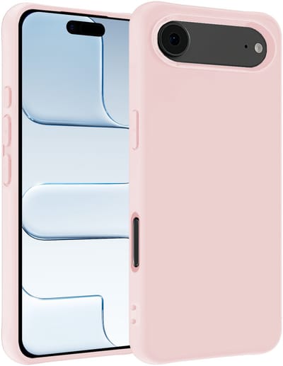 Hoesje - Geschikt voor Apple iPhone Air - Sterk & Shockproof - Siliconen Case - Hoes Cover - Telefoonhoes - Lichtroze