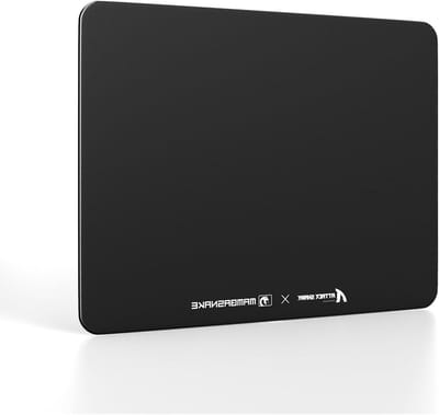Glazen Gaming Muismat met Super Smooth Oppervlak, 9H Tempered Glass, Schokbestendig en Krastbestendig, 16.14 * 12.2 * 0.2 inch, Antislip en Duurzaam voor Gamer Gebruik