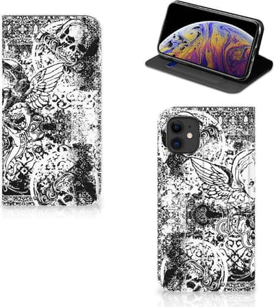 Mobiel BookCase Apple iPhone 11 Skulls Angel