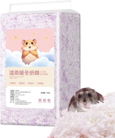 Bodembedekking Dieren - Houtsnippers Strooisel - Geurcontrole Verbetering - Houtpulp Papier katoen - 450 gram