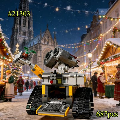 Wall-E Klassieke Film Model Bouwstenen Sets Compatibel Met Legoed Deeltjes Geschikt Voor Kerstcadeaus 21303 gray
