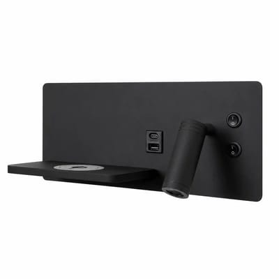 Artdelight - Wandlamp Charge USB rechts zwart