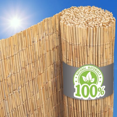 Dailygoods- Rietmat Privacy Scherm 110x300 cm - Natuurlijk Riet - Ondoorzichtig - Wind- en Zonbescherming - Balkonafscherming - Decoratie - Balkonscherm