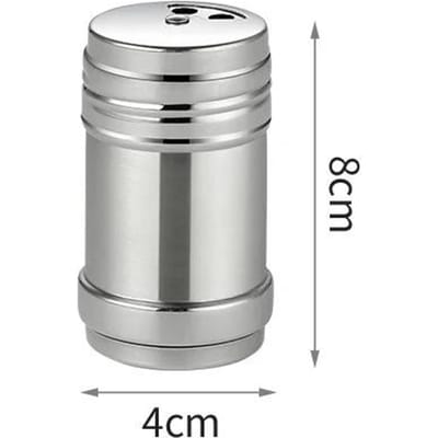 RVS Kruidenpot Draaideksel Barbecue Zout Suiker Fles Shaker Peper Kruidenblik Thuis Keuken Kookgadgets white