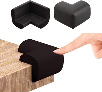 Roegaarden Hoekbeschermers Baby - Hoekbeschermers tafel - Foam - 12 stuks - Zwart