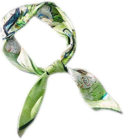 Zijden Sjaal – Halsdoek – Bloemenprint – Sjaal Dames - 65 x 65 cm