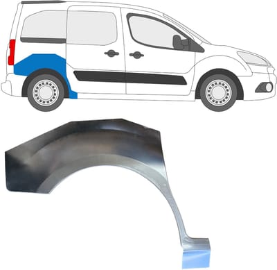 Reparatiepaneel achterspatbord voor Peugeot Partner 2008-2018 / Rechts