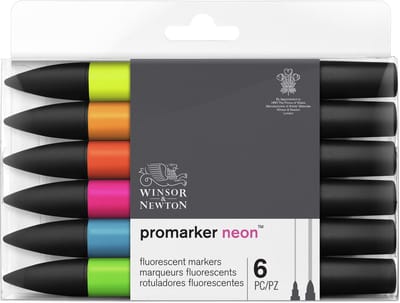 Winsor & Newton promarker™ neon Fluorescent markers 6 set