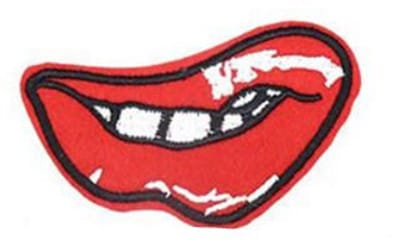 Strijkembleem - Patch - Lippen rood - 5 x 8 cm