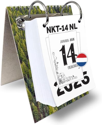 Nederlandse Dagkalender 2026, Tafel- en Wandkalender met Grote Cijfers