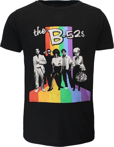 The B-52’s Rainbow Band Photo T-Shirt - Officiële Merchandise - XXL