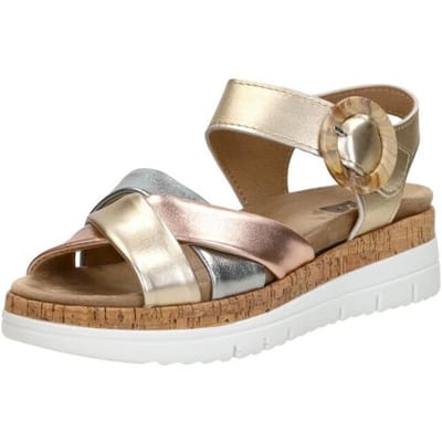 SUB55 Comfort Collection Sami 02 Sandalen Plat - Goudkleur - Maat 40