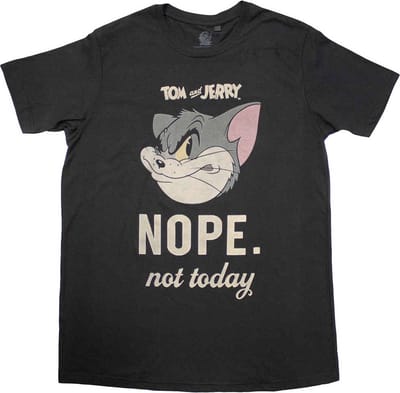 Tom And Jerry - Not Today Heren T-shirt - S - Zwart