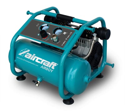 Compressor geluidsarm olievrij ketel 8 L 1,3 kW / 1,75 Pk 240 L/min 10 bar 230V Aircraft
