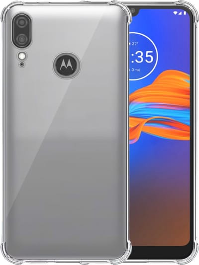 Telefoonhoesje Geschikt voor Motorola Moto E6 Plus Transparant - Shockproof TPU Siliconen Case met Stootrand Doorzichtig - Smartphonica geschikt voor Motorola Moto E6 Plus